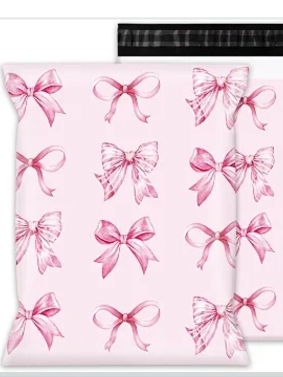 Other - Pink Bow Pattern Polymailer Packages